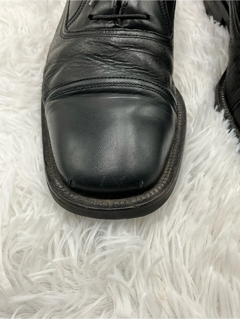Pelle Line Shoes Oxfords Size 9.5 Black Leather Cat’s Paw Heel Made in Spain